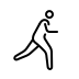 person running: facing right