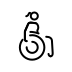 woman in manual wheelchair: facing right