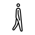 man walking: facing right