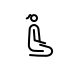 woman kneeling: facing right