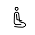 man kneeling: facing right