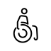 person in manual wheelchair: facing right