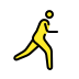 man running: facing right