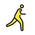 person running: facing right
