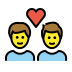 couple with heart: man, man