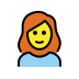 woman: red hair