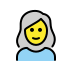 woman: white hair