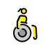 woman in manual wheelchair: facing right