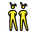 people with bunny ears