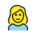 woman: blond hair