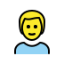 man: blond hair