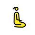 woman kneeling: facing right