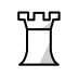 white chess rook